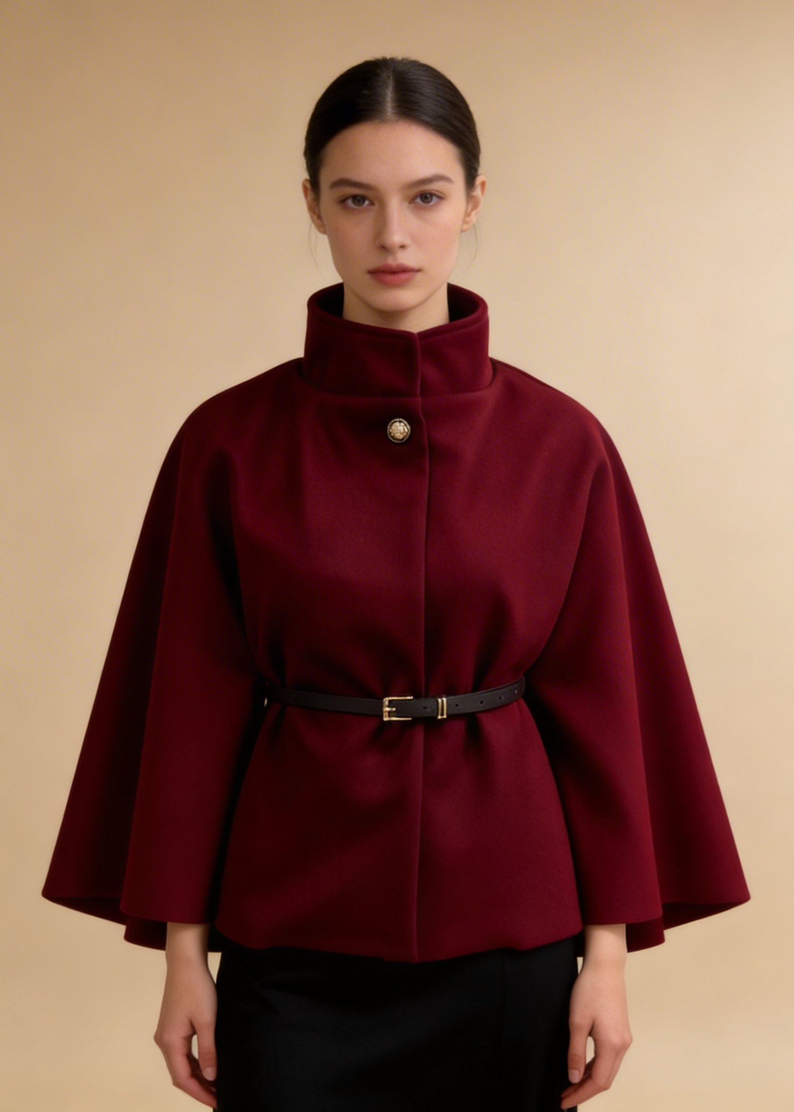 Capa Elegante com Cinto Ajustável