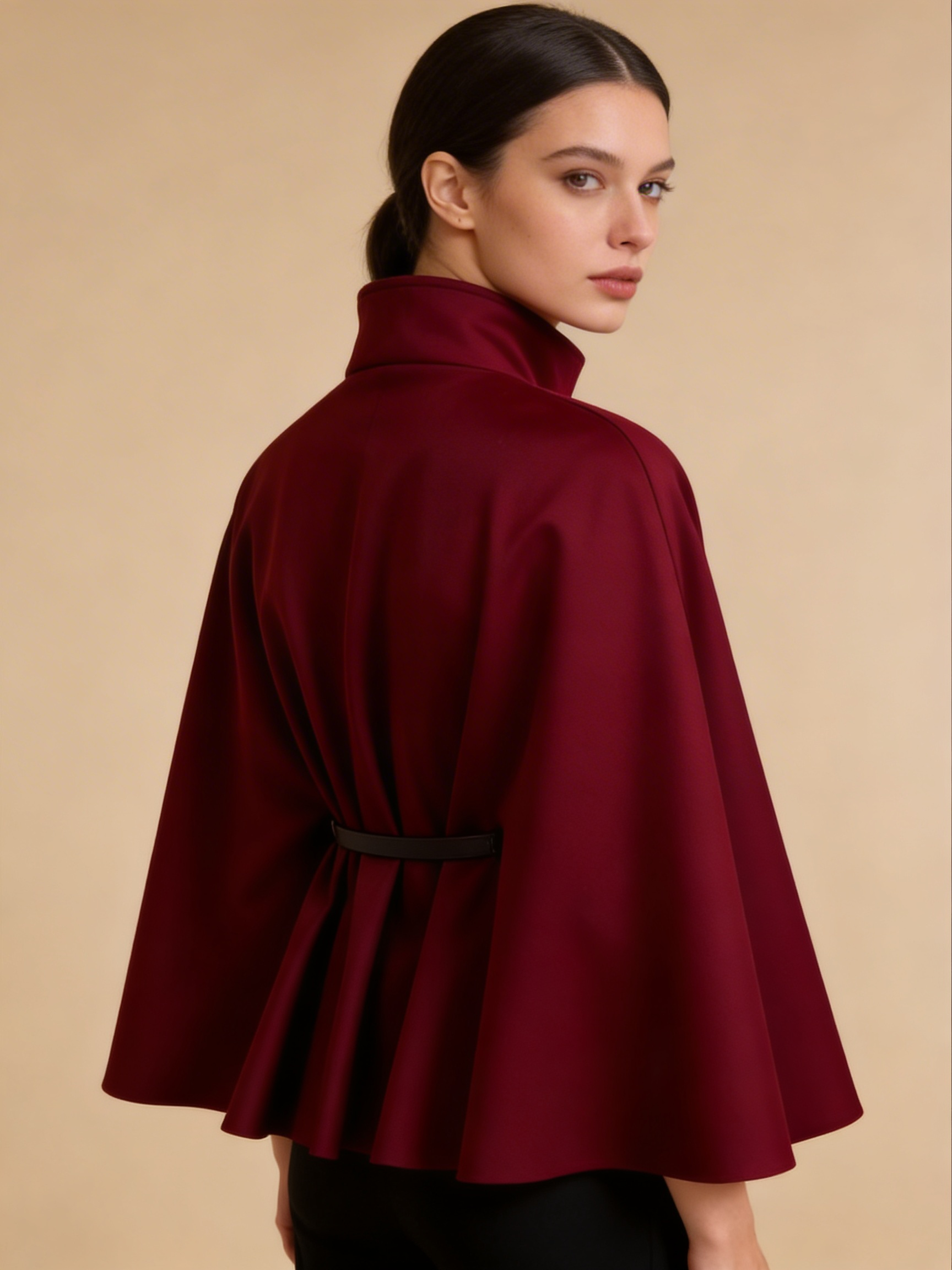 Capa Elegante com Cinto Ajustável