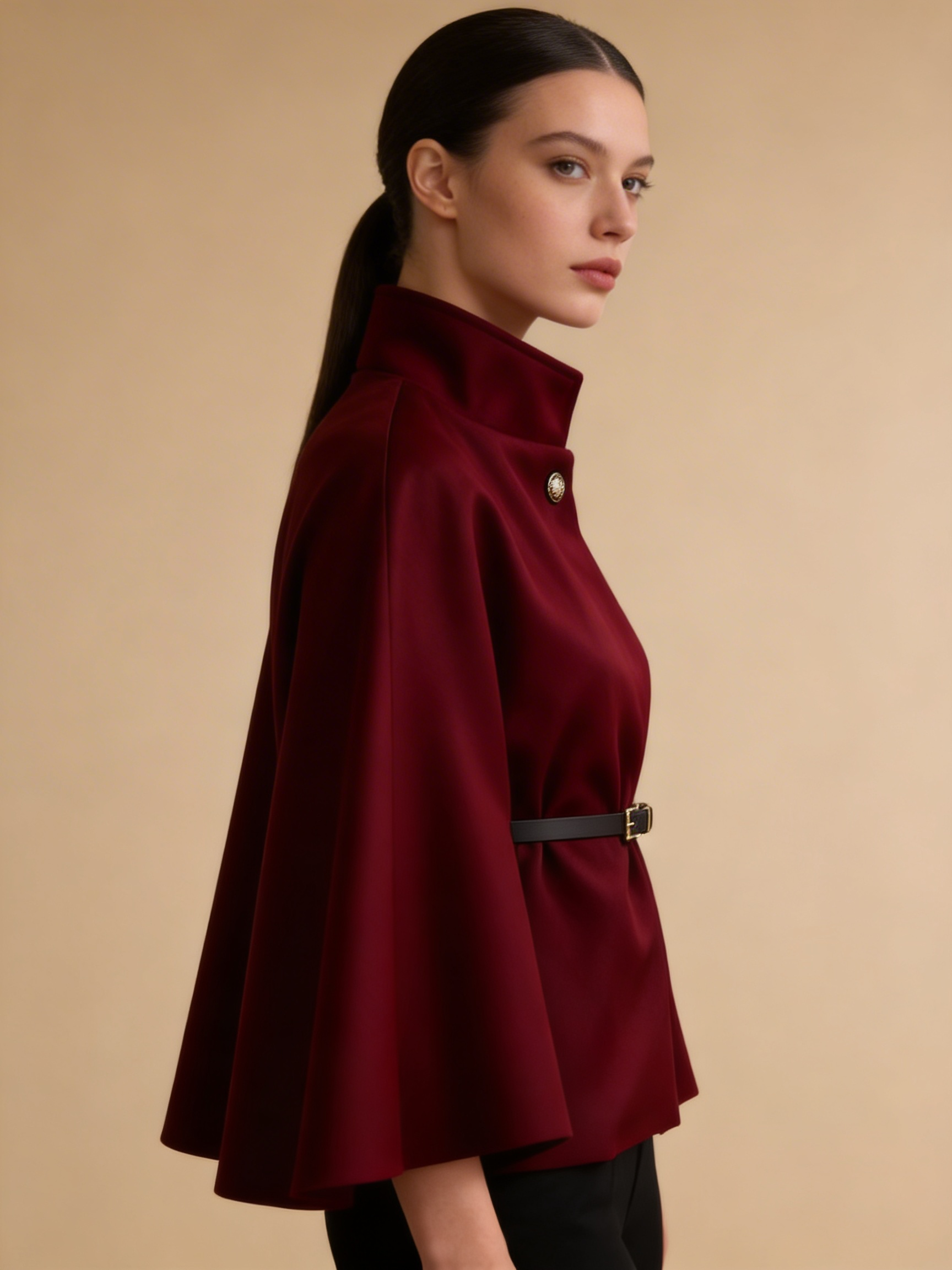 Capa Elegante com Cinto Ajustável