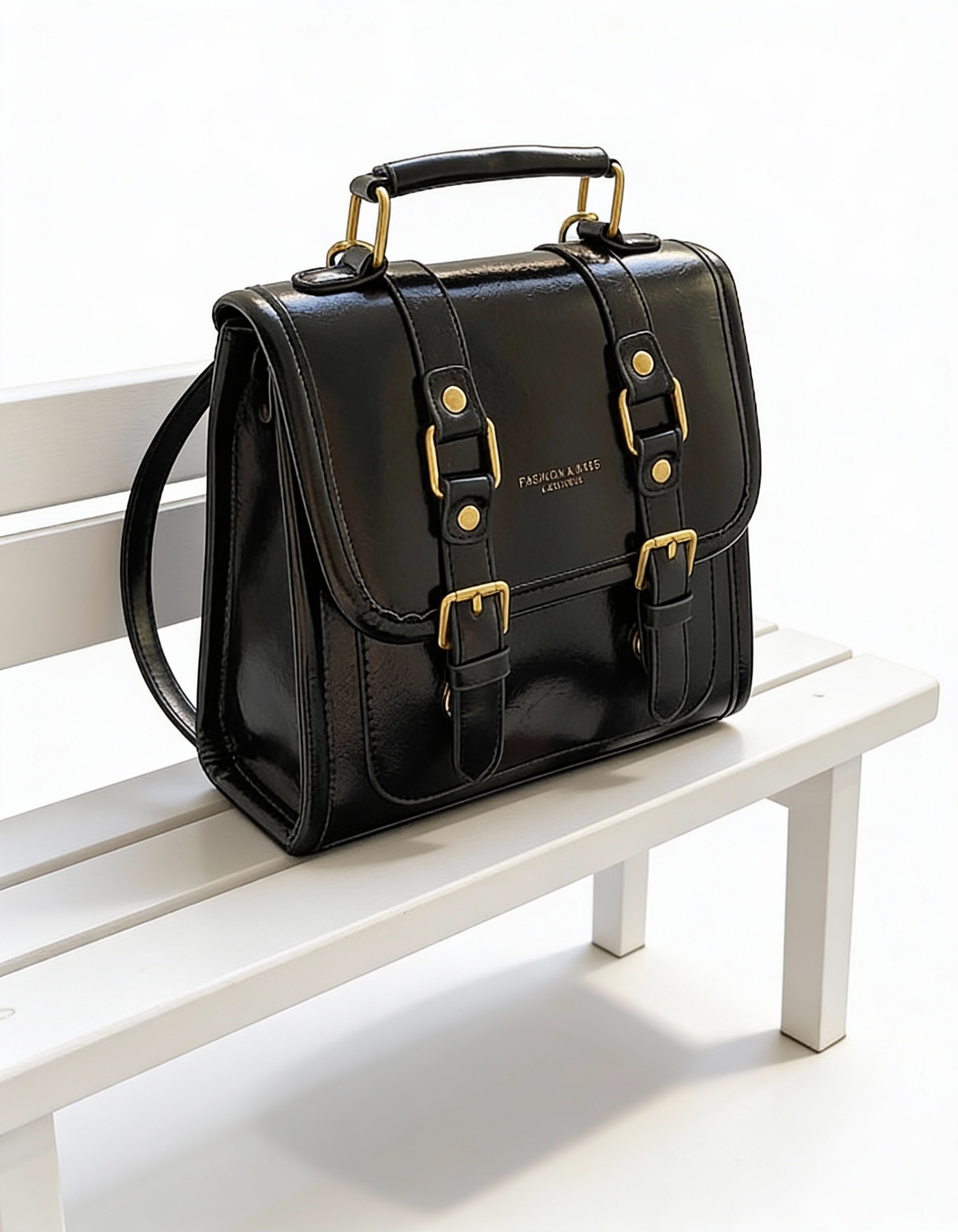 Mala Satchel Estruturada Vintage Chic